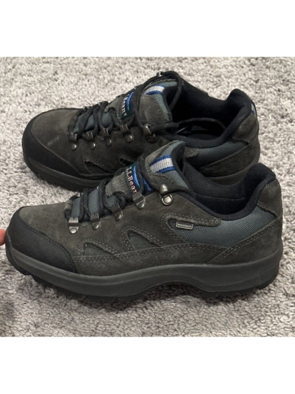 Women's LL Bean Waterproof Hiking Shoes Size 8.5 Gray Charcoal